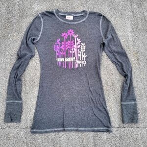 Vintage 90s Y2K Roxy Women's Ribbed Long Sleeve T-shirt Size M